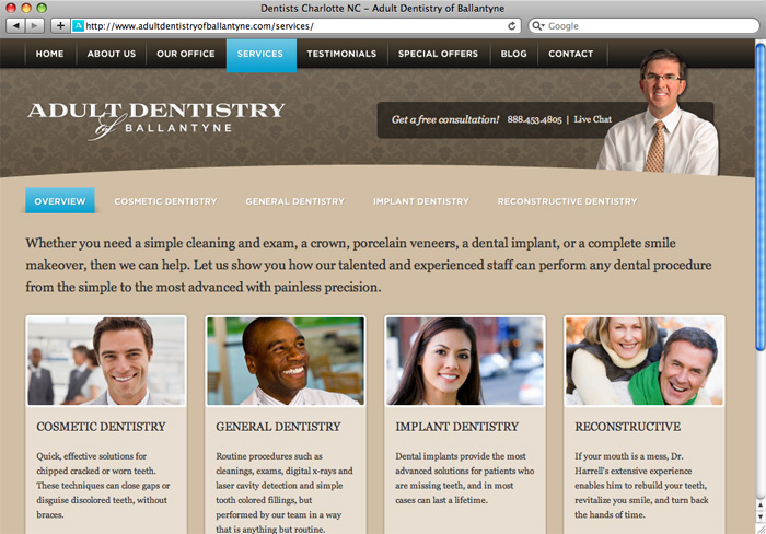 Adult Dentistry of Ballantyne - project screenshot