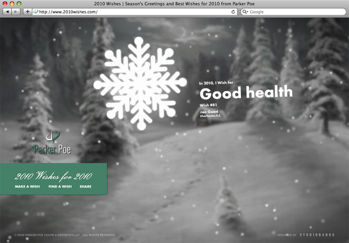 Parker Poe: 2010 Wishes - project screenshot
